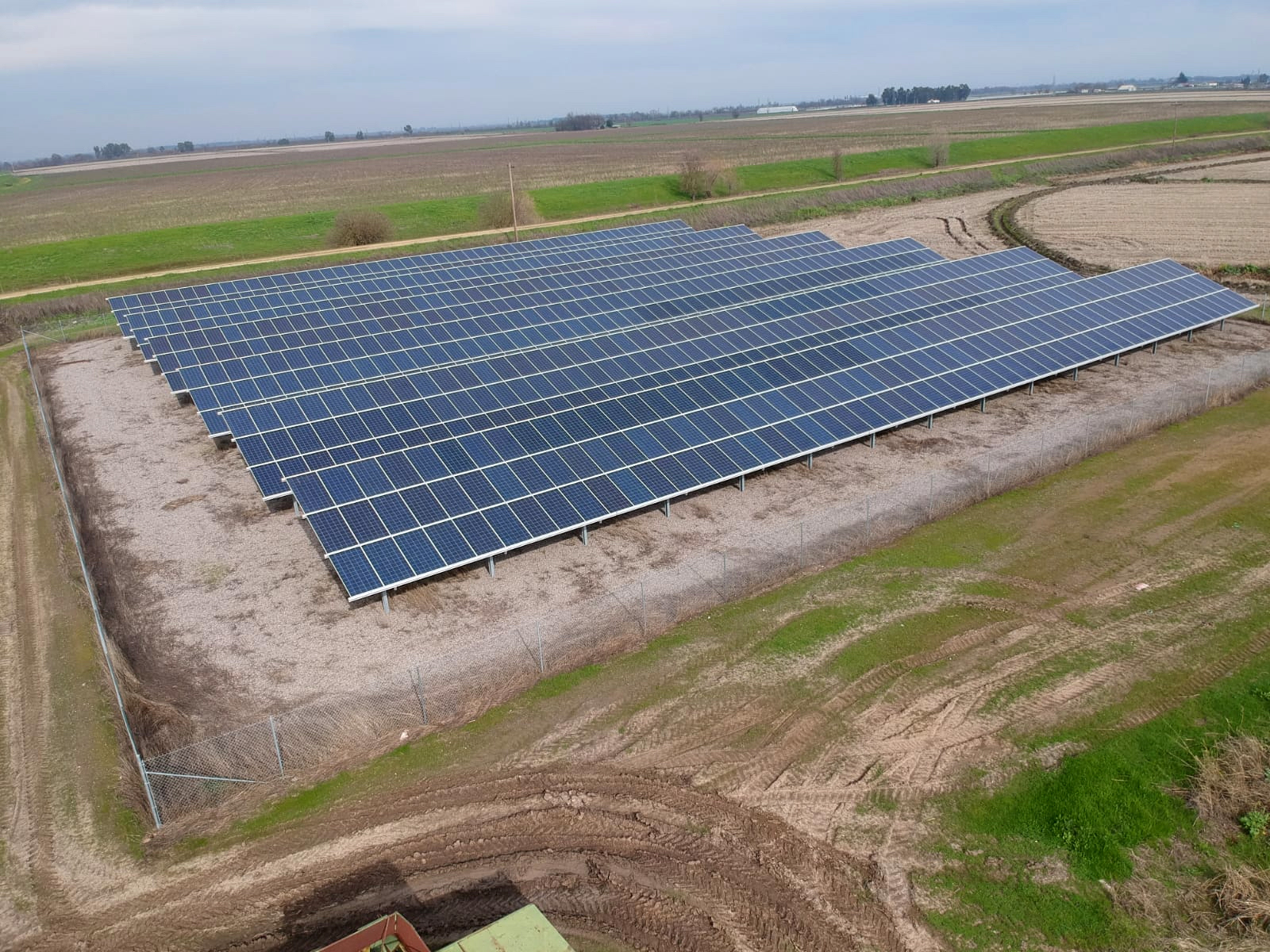 Aerial view of Pleasant Grove Farms fields in the Sacramento Valley