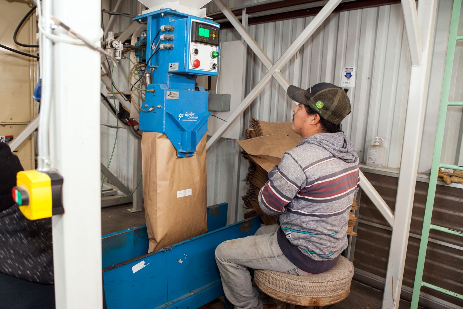 Tractor in organic fields at Pleasant Grove Farms