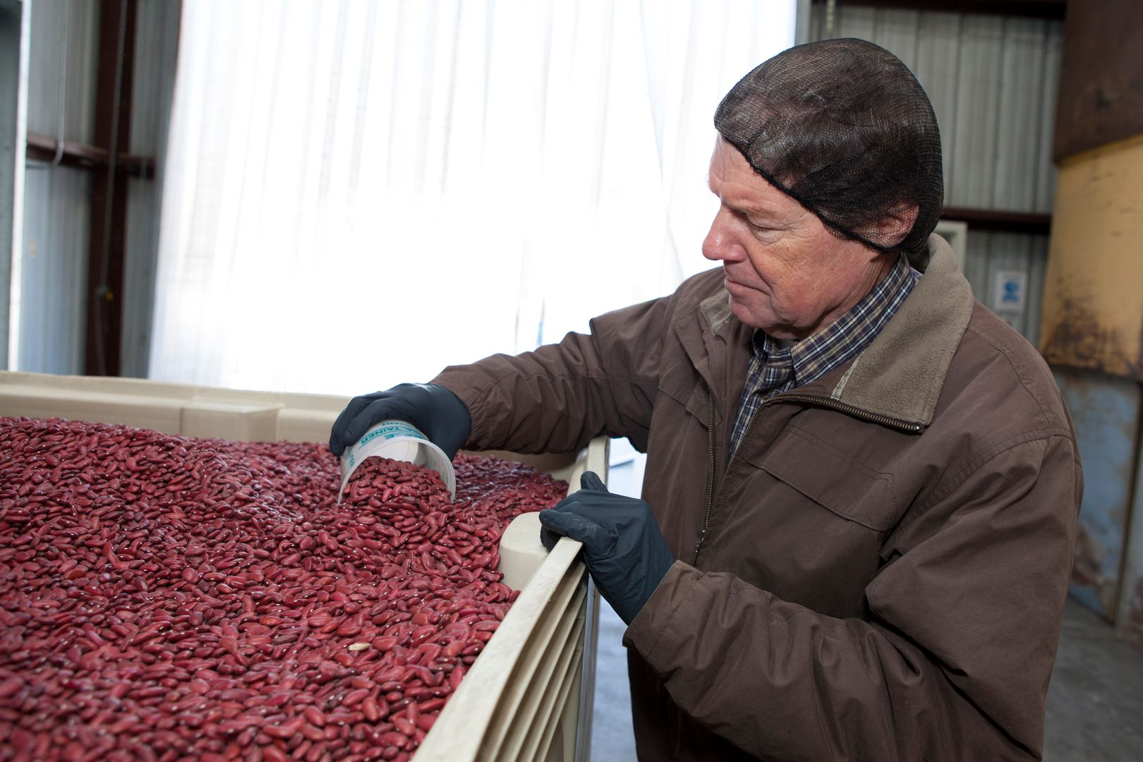Sunset over organic farmland at Pleasant Grove Farms